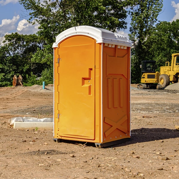 how can i report damages or issues with the portable restrooms during my rental period in Denhoff